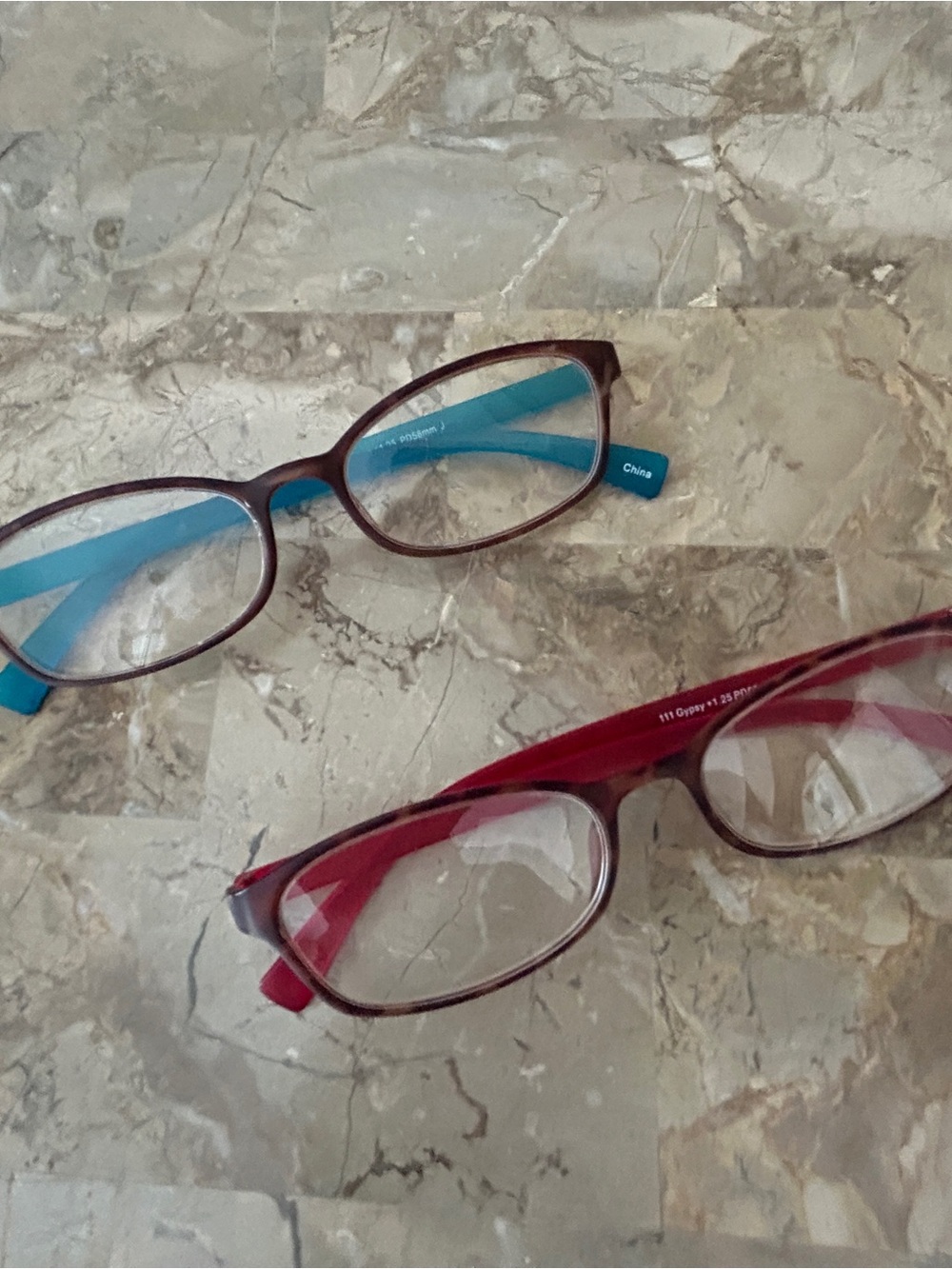 2 pairs Glasses  in Ocean Teal & Gypsy Pink 1.25
